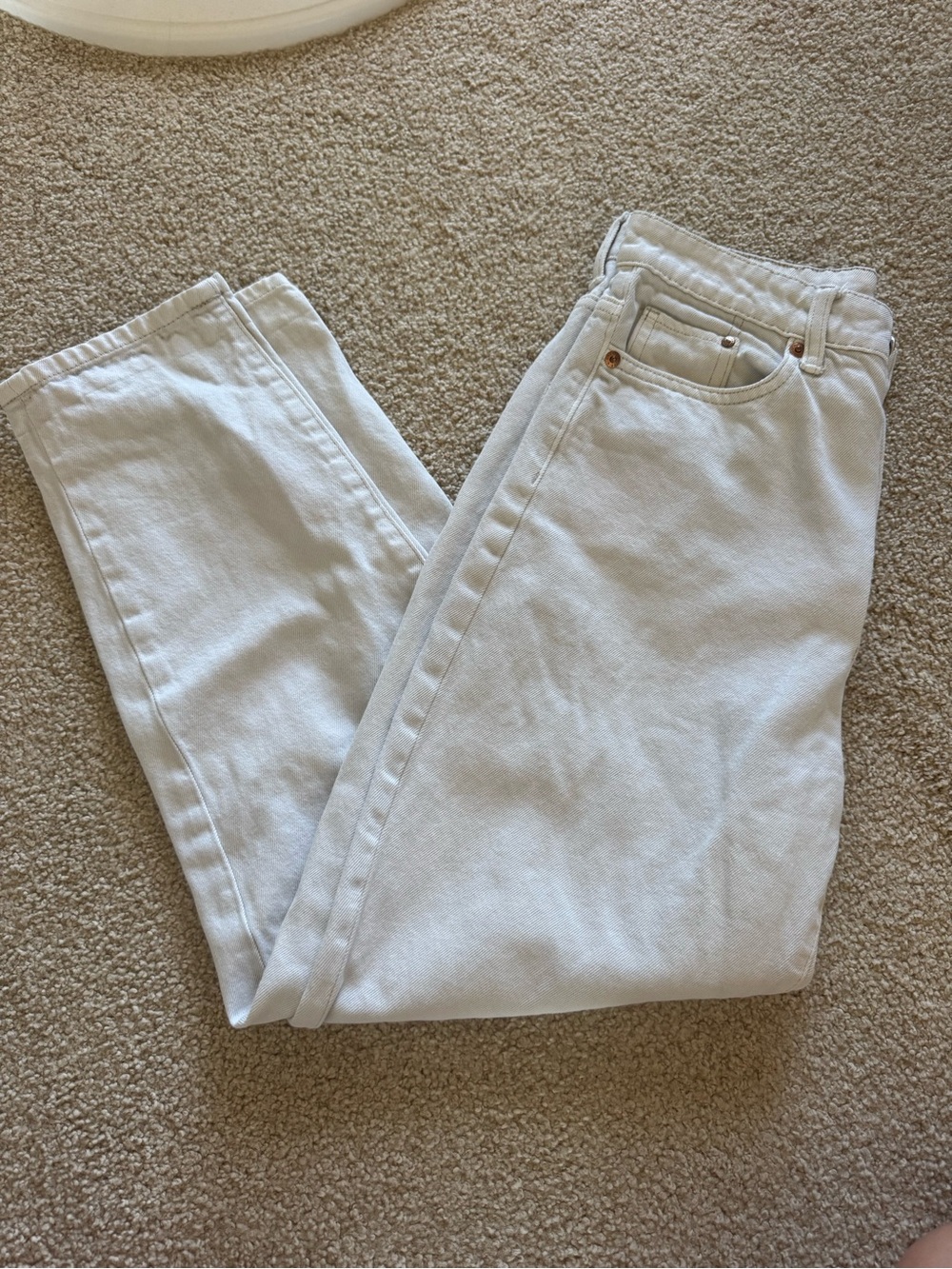 H&M Women's Straight-Leg Jeans in White